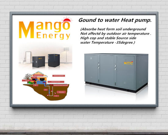 Low Working Temperature -25degree Branded Compressor Monoblock Ground Source Water to Water Heat Pump