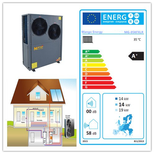 12kw -78 Kw High Efficiency Heat Pump Air to Water Converter with Europe Energy Labels