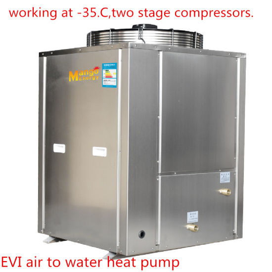 Cold Climate Air Source Heat Pump for Outdoor Environment Temperature Is 35 Degrees.
