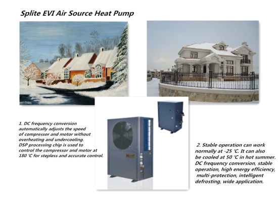 Spilt Evi Air Source Heat Pump with High Effcient
