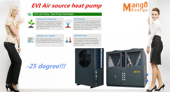 Evi Low Temperature Air Source Heat Pump Working at -25degc