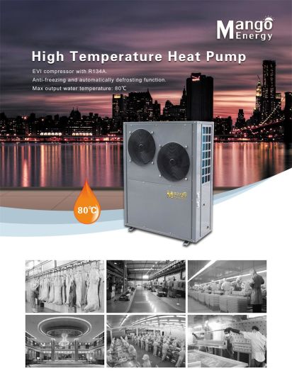 New Energy Heating Water High Temperature Air Source Heat Pump R134A