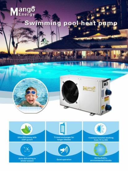 Energy Saving Domestic SPA Pool Heat Pump R410A Refrigerant