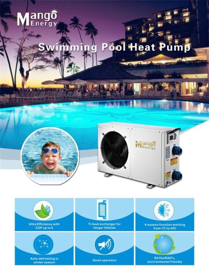 R410A Swimming Pool Heat Pump for Heating and Cooling for SPA
