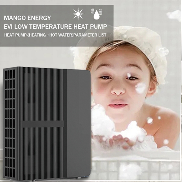 Mango Energy Monoblock Air to Water Heat Pump Full DC Inverter Heat Pump WIFI Control Erp A+++ -30C EVI