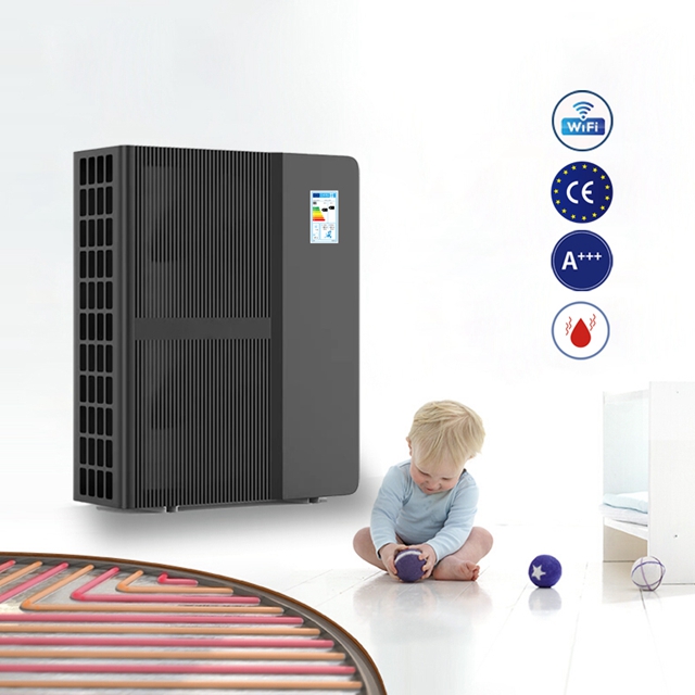 Inverter DC Heat Pumps For Heating And Hot Water R32 with Wifi Controlled Central Heating System for House High Cop