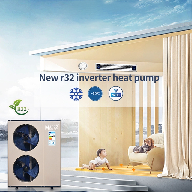 High Efficiency Monoblock Air Source Heat Pump with WIFI Mango Energy -30C EVI Full DC Inverter Heat Pump A+++