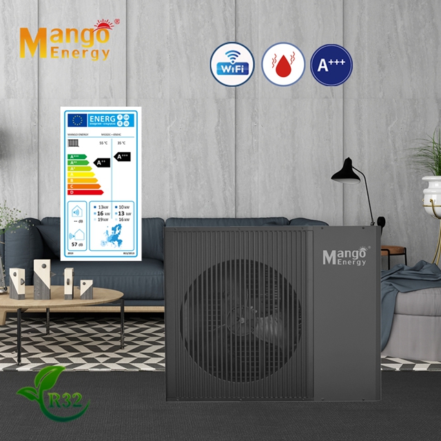 a+++ ERP Air to Water Heating and Cooling Heat Pump Can Connect Solar panel for Saving Energy Monobloc a+++ R32 DC Inverter Heat Pump with WiFi