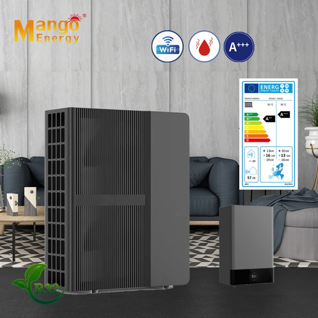 DC Inverter Air to Water Heat Pump Power Frequency Inverter Heatpumps Heater Heating System New Energy Low Noise Erp A+++ High Cop Warme Pompe