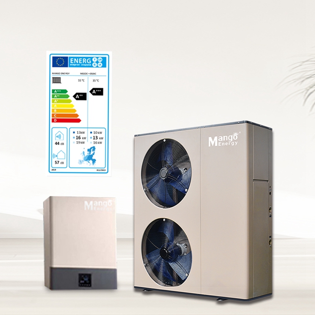 European Label Erp A+++ Split Air Source Heat Pump R32 Full DC Inverter with WIFI 52dB Sound Level