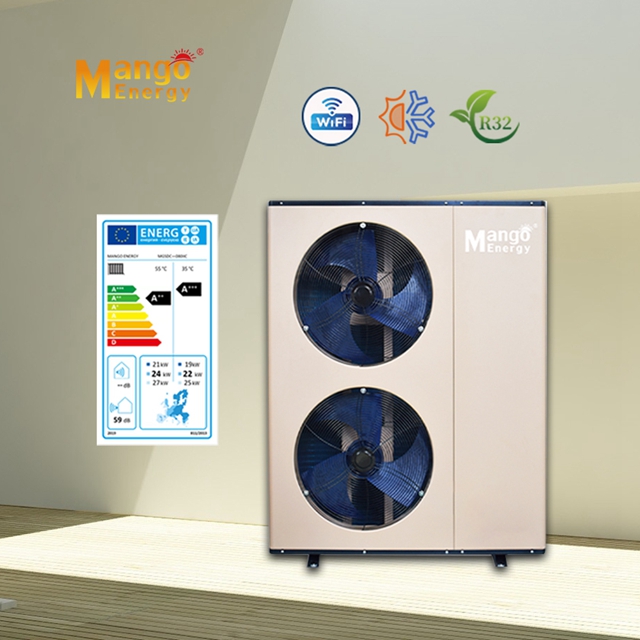 Efficient Energy Inverter DC Heat Pumps For Heating And Hot Water R32 with Wifi Controlled Central Heating System for House Heatpump