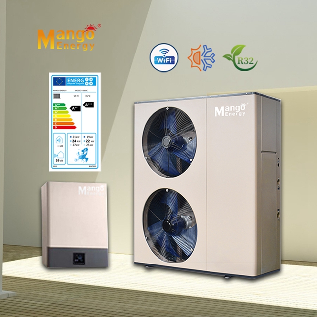 Hot Sale 9kw ~ 25kw R32 Evi DC Inverter Air To Water Heat Pump for Extremely Cold Area Heating Hot Water Heater