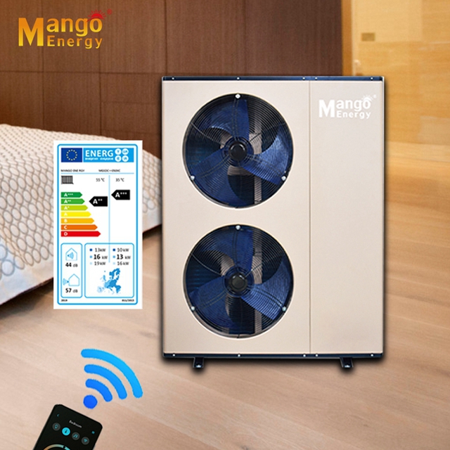 1.4-19.5kW Heating Capacity DC Inverter All in One Air Source Heat Pump for Space Heating Cooling DHW