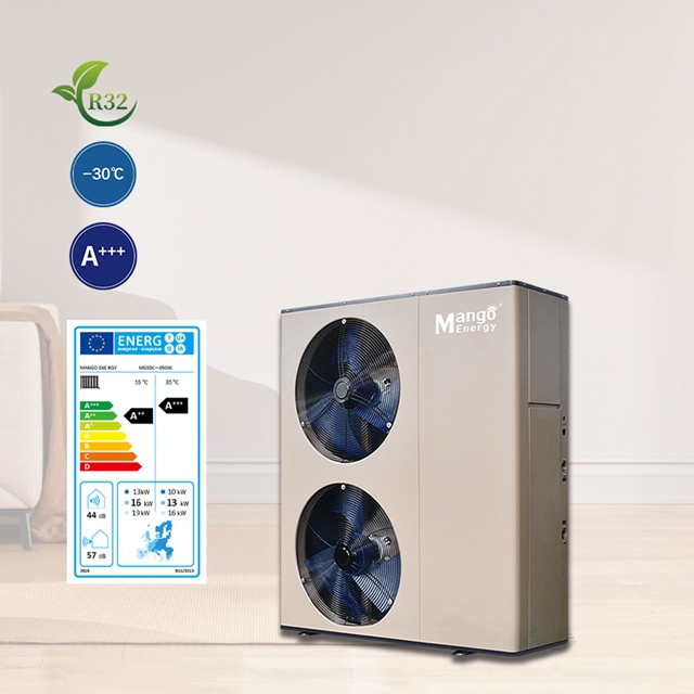 Mango Energy Max 60C Water Supply All in one Air Source Heat Pump Full DC Inverter R32 Erp A+++ CE TUV