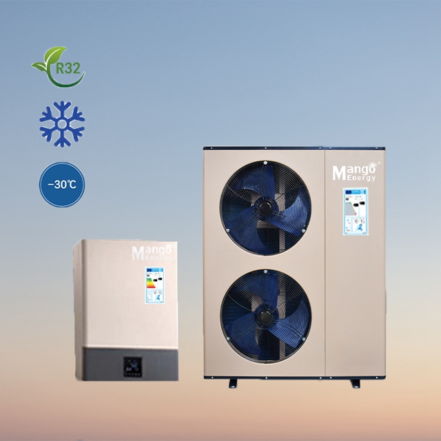 -30C EVI Erp A+++ R32 Refrigerant Split DC Inverter Air to Water Heat Pump with WIFI for Heating Cooling Hot Water