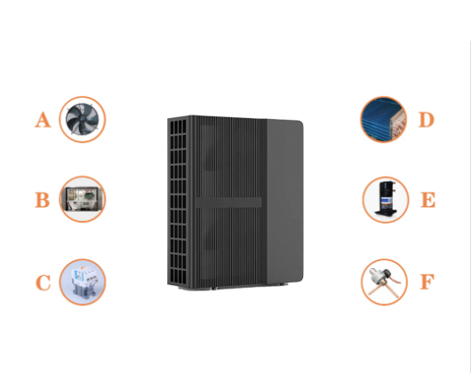  a++ R32 Monoblock Evi Air Source Heat Pump for Floor Heating R32 Inverter Monoblock System Air to Water Heat Pump for Central House Heating Cooling and Domestic Hot Water