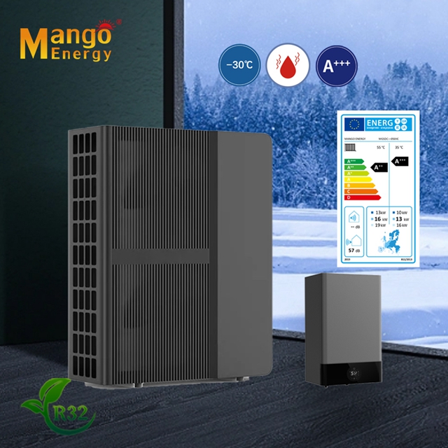 R32 Inverter Monoblock System Air to Water Heat Pump for Central House Heating Cooling and Domestic Hot Water Solar DC Inverter Heat Pump Water Heater for Room Heating Hot Water Use